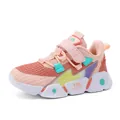 Baskets en mesh rose pour enfants respirantes avec fermeture à scratch pratique - Rose
