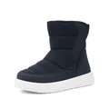 Stylish navy blue children's winter snow boots with warm lining and thick white soles - 22 / Dark Blue
