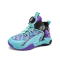 Scarpe da basket professionali per bambini in ciano e viola per l'allenamento sportivo - 31 / Blu Ghiaccio