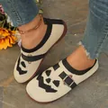 Mocasines de punto transpirables para mujer con estampado de calabaza de Halloween - 36 / Blanco Roto