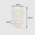 Langlebiger Silikon-Kordelstopper in Creme für Sportbekleidung, 10 mm x 18 mm - 10*18mm / Blau