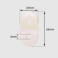 Weiße Silikon-Schweinenasen-Kordelschnalle mit 18 mm Länge und 10 mm Breite Maßen - 10*18mm / Rosa