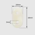 Weißer Silikon-Kordelstopper in Schweinenasenform, 18 mm lang und 10 mm breit - 10*18mm / Grün