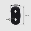 Schwarzer Silikon-Kordelstopper in Schweinenasen-Optik für Sportbekleidung, 18x10mm - 10*18mm / Schwarz