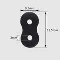 Black silicone pig nose cord lock buckle, 18.5x9.5mm, for drawstring adjustment - 9.5*18.5mm / Black