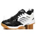 Detailed side view of black and white outdoor sports shoes with durable rubber soles - 38 / White & Black Style (C989白黑 兴)