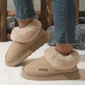 Detail of camel winter shoes with soft faux fur collar and embroidered 'SPORT' logo. - 38 / Off White
