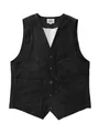 Men's classic black corduroy hunting vest, vintage workwear style waistcoat for men - XS / Tops / Black