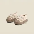 Cozy fleece-lined baby winter walking shoes in beige with a thick non-slip brown sole - 15 (12.0cm) / Beige