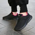 Breathable black mesh kids running shoes with pink accents and comfortable soft soles - 28 / Black/Rose Red