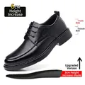 Klassische schwarze Leder-Erhöhungsschuhe für Herren mit 6 cm Gesamthöhenzuwachs - 38 / Hohl Atmungsaktiv Erhöht 6CM Stil (2023-1-6) / Schwarz
