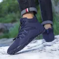 Navy blue winter boots for men with warm fur lining and non-slip rubber soles - 36 / Dark Blue