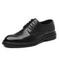 Scarpe classiche in pelle nera da uomo per eventi formali di lavoro e matrimoni - 38 / Nero Quattro Stagioni