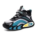 Baskets d'hiver chaudes pour garçons avec détails bleu sarcelle et doublure polaire - 28 / Noir Vert
