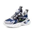 Zapatillas de running para niños ligeras y amortiguadas con cierre de dial giratorio - Azul marino
