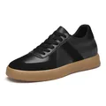 Baskets décontractées noires pour hommes style GAT avec talon compensé de 6 cm et semelle gomme - Noir