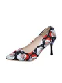 Elegant pointed-toe high heels with festive Christmas Santa Claus pattern print - Christmas White
