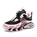 Kinder Wintersportschuhe mit warmem Fleece-Futter und Drehverschluss in Pink und Schwarz - Schwarzrosa