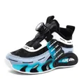 Gefütterte Wintersneaker für Kinder in Schwarz Weiß und Blau mit warmem Innenfutter - Schwarz Blau