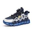 Kids winter warm sneakers with navy blue finish and fleece lining for boys and girls - Black Blue
