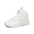 White breathable kids' basketball shoes with rotary buckle and 23 logo - 31 / White