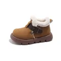 Bottes d'hiver pour tout-petits avec doublure chaude en fausse fourrure et boucle - Taille 22-26 / Lot de 5 / Jaune