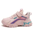 Zapatillas deportivas ligeras rosas para niña con cierre de velcro ajustable cómodo - Rosa