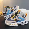 Gefütterte Winter-Sneaker für Jungen mit Drehverschluss und dicker Sohle für Wärme - Dunkelblau