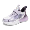 Zapatillas deportivas de cuero morado para niña con diseño de ala brillante, para correr - 26 / Púrpura