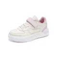 Sportsneakers voor kinderen in gebroken wit en roze met klittenbandsluiting - Rijstroze
