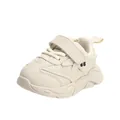 Beige winter toddler sneakers with warm fleece lining and soft anti-slip sole. - Size 16 (Inner 12.5CM) / Fleece Lined Style / Beige