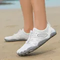 Breathable white outdoor water shoes for men and women with anti-slip rubber sole - 35 / White