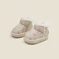 Cozy toddler winter snow boots with cute strawberry rabbit print and warm faux fur lining - Inner Length 12.0cm / Rabbit Print Style / Pink (M58MBX23827)