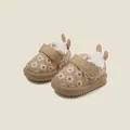 Toddler winter snow boots with cute bear pattern and warm faux fur lining in khaki color - Inner Length 12.0cm / Bear Print Style (M58MBX23826) / Khaki