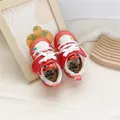 Rote und weiße Baby-Lauflernschuhe mit süßem Herzmuster und weicher, flexibler Sohle - Größe 12.0 (12cm) / Orange (Herz)