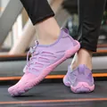 Paarse vijfvingerige barefoot schoenen voor wandelen, watersporten en fitnesstraining - 38 / Roze