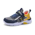 Leichte Mesh-Sportschuhe für Jungen in Blau-Gelb-Design - Grau Gelb