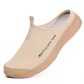 Beige breathable slip-on sports mules for men and women, 2024 casual footwear style - 35 / Khaki