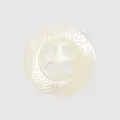 High-end Japanese Trochus shell button with engraved maze pattern for premium shirts - 18L / White