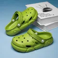 Nuovi sandali a sabot verde lime per bambini con suole morbide antiscivolo per spiaggia e mare - Verde