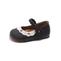 Elegante schwarze Mädchen-Mary-Janes mit Blumenstickerei und einer weichen, flexiblen Sohle - 21 / Schwarz