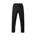 Professional front view of black men's American style oversize joggers with drawstring waist - S / Bottoms / Black