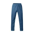 Pantalones de chándal azules oversize para hombre con cordón y costura vertical - Azul Denim