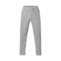 Vista detallada de pantalones de chándal grises oversize con costuras decorativas - Gris claro