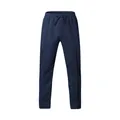 Classic men's navy blue casual trousers with drawstring elastic waist and straight leg fit - S / Bottoms / Navy Blue