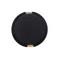 Elegant black plant fiber nylon button with gold metal accents for high-end garments - 28L=18.0MM / Black