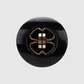 High-end black plant fiber button with golden metal knot detail for luxury apparel. - 18mm (28L) / Black