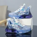 Luxe blauwe en witte jongenssneakers met handige draaisluiting en comfortabele zool. - 28 / Waterdicht Lederen Stijl (238) / Maanblauw