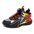 High-performance basketbalsneakers voor kinderen met draaisluiting in zwart en rood - Zwart Rood