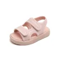 Bequeme rosa Kleinkinder-Sandalen mit weicher Sohle und Klettverschluss für den Sommer. - Rosa